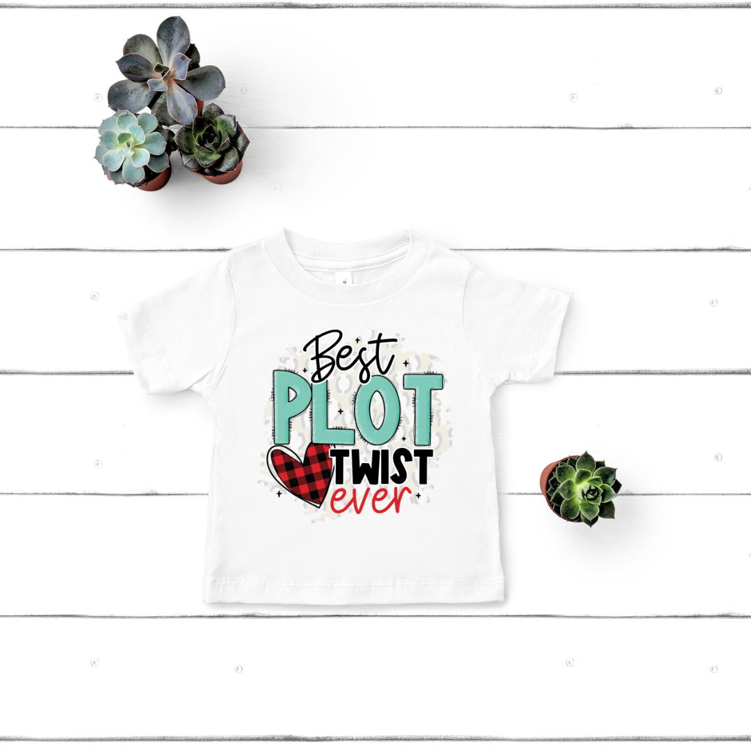 Best Plot Twist Toddler Tee Shirts | White Short Sleeve T shirt