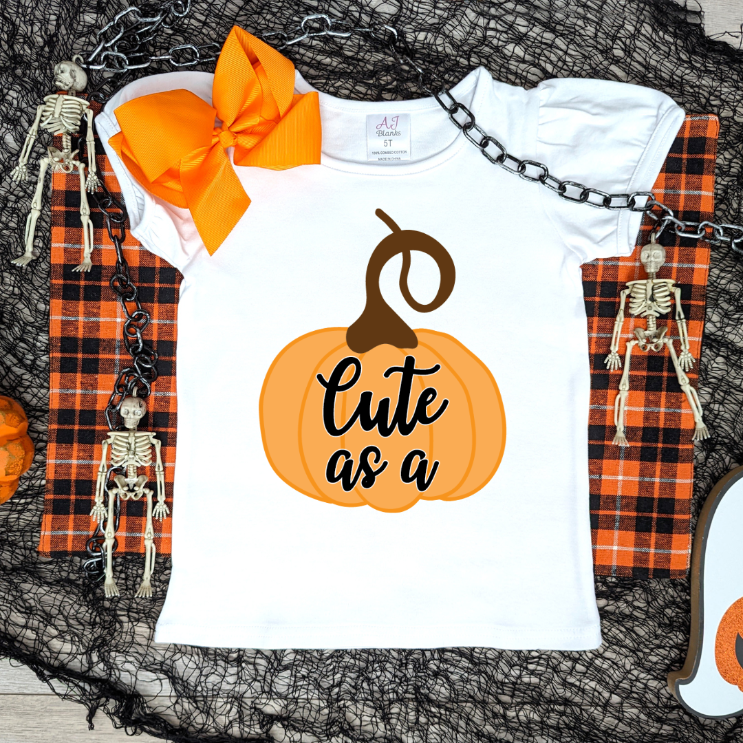 Cute As a Pumpkin Tee (Customizable)