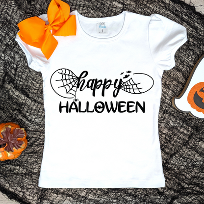 Happy Halloween Personalized Spider Web Tee