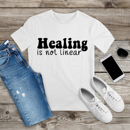 Healing is not Linear T-Shirt | Mental Health | Self Love | Men's T-Shirt | Women's T-Shirt