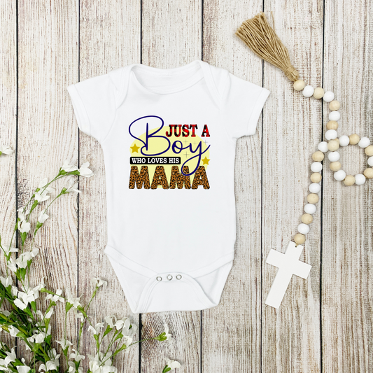 Just A Boy That Loves His Mama Onesie | I Love Mommy Onesie Bodysuit