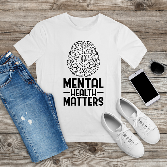 Mental Health Matters Awareness T-Shirt, Self care Short Sleeve Shirt 