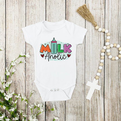 Milk-A-Holic Personalized Cute Baby Onesies Infant Bodysuit