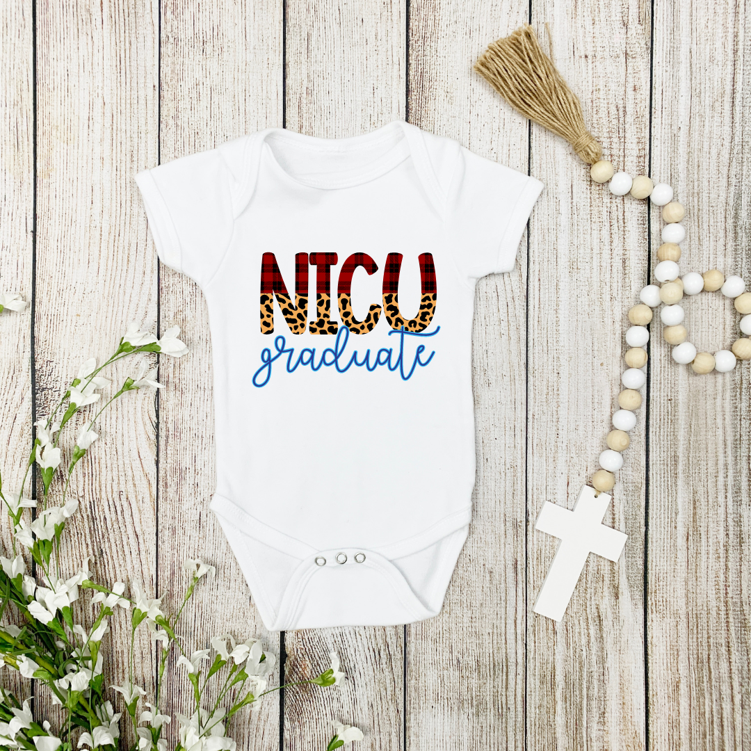 NICU Graduate Onesie outfit | Custom Made White Newborn Onesie