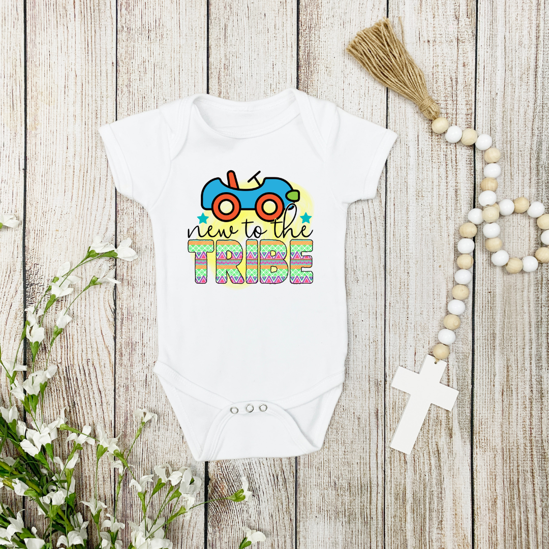 New to the Tribe Onesie Custom Newborn Bodysuit | Announcement Onesie